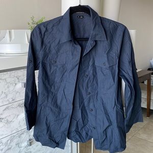 Theory navy dress shirt
